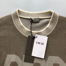 DIOR ITALIC T-SHIRT COTTON-BLEND TRAMATO KNIT - O040