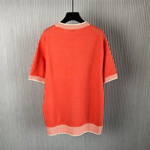 DIOR ITALIC T-SHIRT COTTON-BLEND TRAMATO KNIT - O041