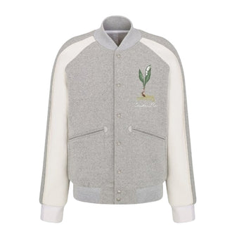 DIOR LILY OF THE VALLEY VARSITY JACKET - CB006