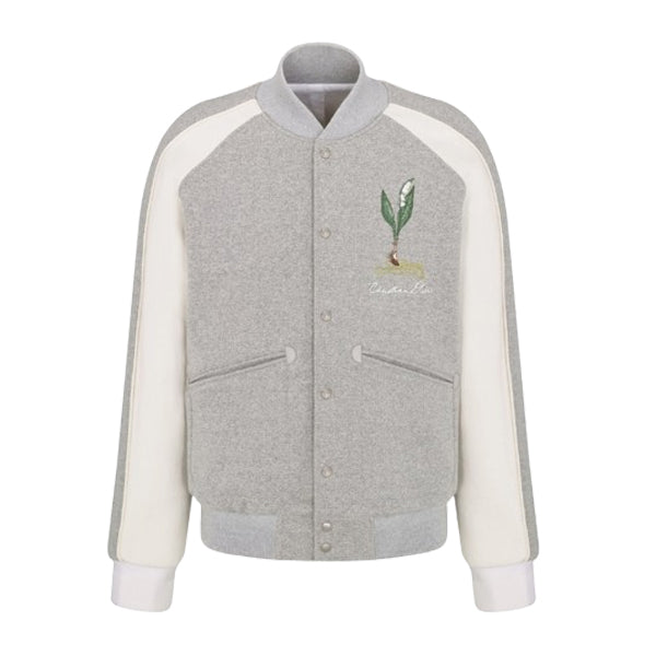 DIOR LILY OF THE VALLEY VARSITY JACKET - CB006