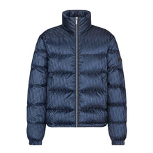 DIOR OBLIQUE DOWN JACKET NAVY BLUE TECHNICAL JACQUARD - CB003