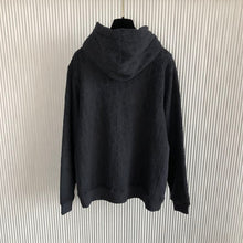 DIOR OBLIQUE RELAXED-FIT HOODED SWEATSHIRT BLACK - Z010