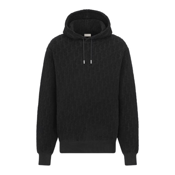 DIOR OBLIQUE RELAXED-FIT HOODED SWEATSHIRT BLACK - Z010