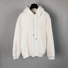 DIOR OBLIQUE RELAXED-FIT HOODED SWEATSHIRT OFF WHITE - Z012