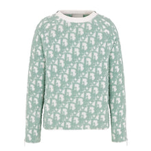 DIOR OBLIQUE SWEATER WHITE AND LIGHT GREEN - Z001