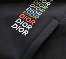 DIOR PRINTED RELAXED FIT COTTON BLACK HOODIE - Z027