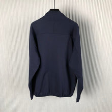 DIOR REGULAR-FIT SWEATER WITH STAND COLLAR NAVY BLUE COTTON FLEECE - Z003