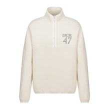 DIOR REGULAR-FIT SWEATER WITH STAND COLLAR WHITE COTTON FLEECE - Z002