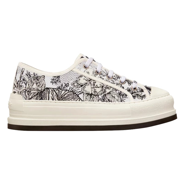 DIOR WALKNDIOR PLATFORM SNEAKER EMBROIDERED COTTON TOILE DE JOUY VOYAGE - I096