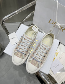 DIOR WALKNDIOR PLATFORM SNEAKER NUDE DIOR OBLIQUE EMBROIDERED COTTON - I101