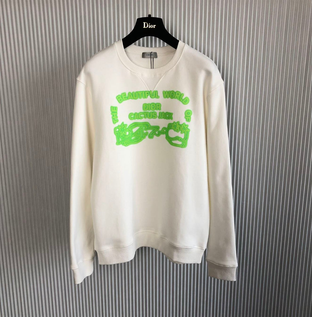 DIOR X CACTUS JACK SWEATSHIRT WHITE - Z018