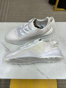 FENDI FLOW WHITE LEATHER LOW-TOPS - F022