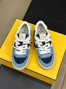 FENDI MATCH BLUE DENIM LOW-TOPS SNEAKER - F002