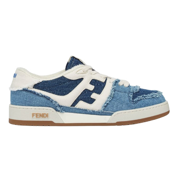 FENDI MATCH BLUE DENIM LOW-TOPS SNEAKER - F002