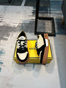 FENDI MATCH LOW-TOPS IN BLACK SUEDE - F011