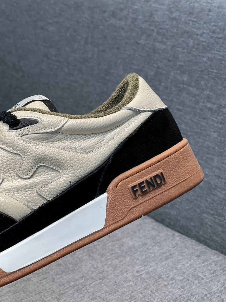 FENDI MATCH LOW-TOPS IN BLACK SUEDE - F011