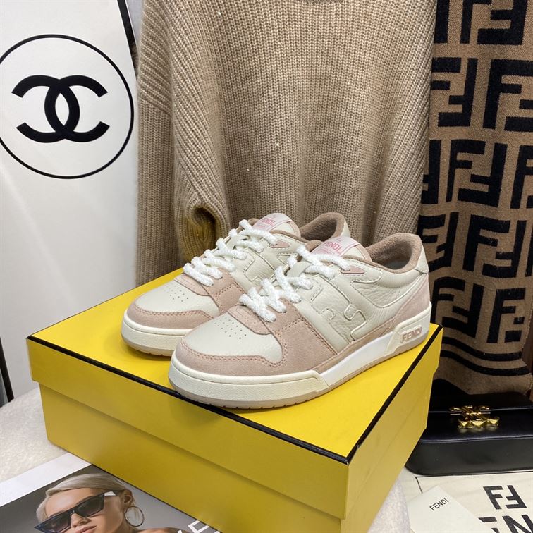 FENDI MATCH LOW-TOPS IN PINK SUEDE - F008