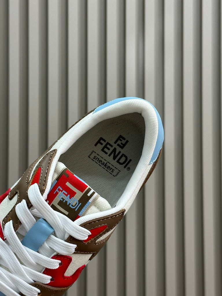 FENDI MATCH MULTICOLOR LEATHER LOW-TOPS SNEAKER - F003