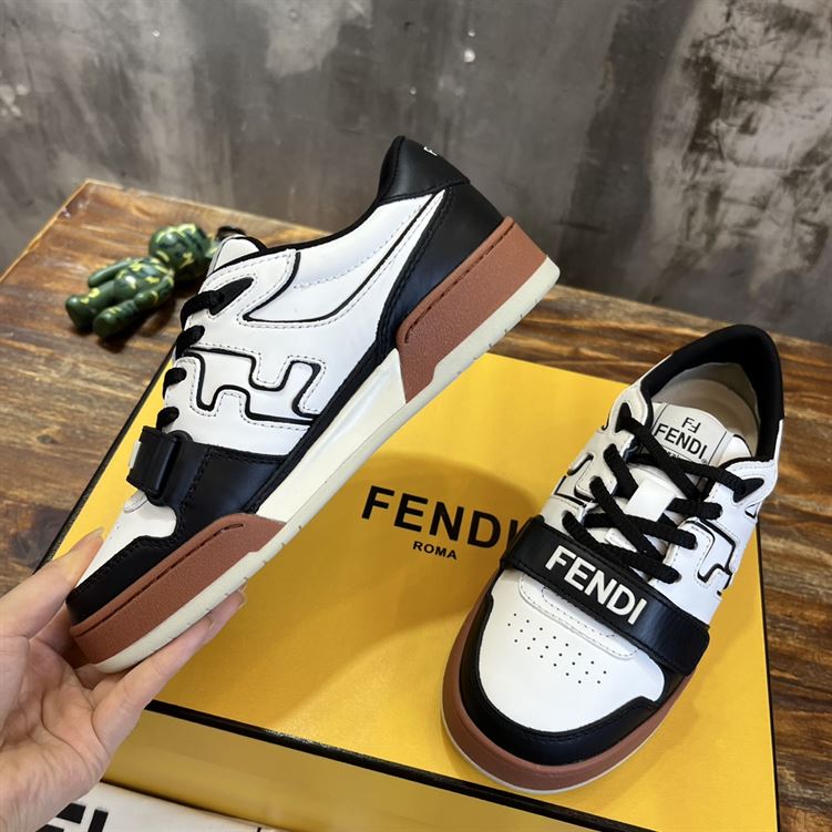 FENDI MATCH SNEAKERS BLACK WHITE - F007