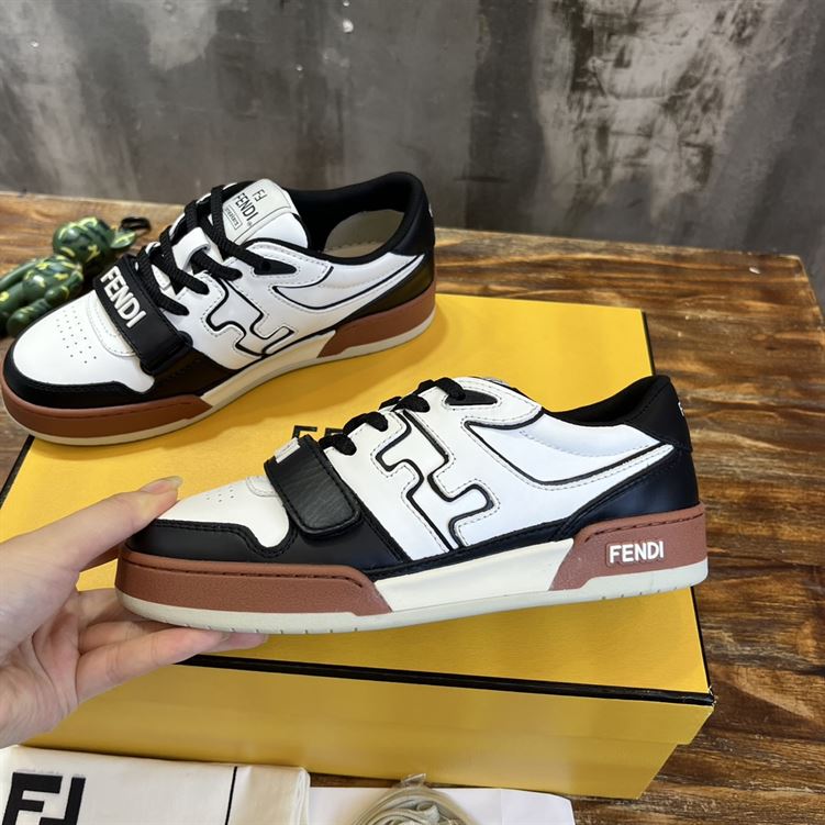 FENDI MATCH SNEAKERS BLACK WHITE - F007