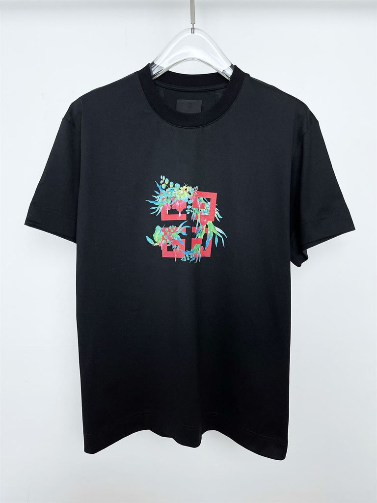 GIVENCHY 4G FLOWERS PRINTED T-SHIRT - K025