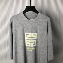 GIVENCHY 4G T-SHIRT IN COTTON LIGHT GREY MELANGE - K003