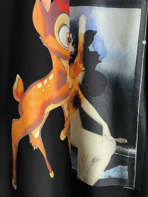 GIVENCHY BAMBI PRINT SWEATSHIRT IN BLACK - AD008