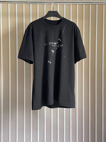 GIVENCHY BLACK COTTON T-SHIRT - K033