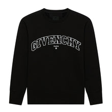 GIVENCHY COLLEGE SLIM FIT CREWNECK SWEATSHIRT BLACK - AD006