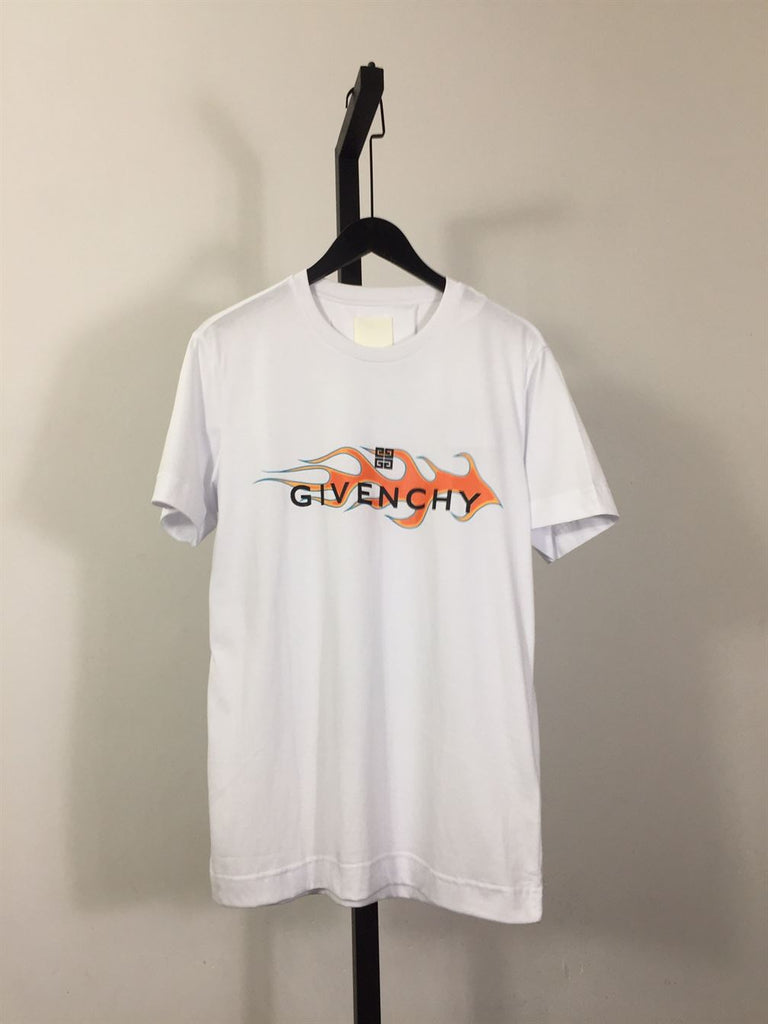 GIVENCHY FLAMES PRINTED T-SHIRT IN COTTON - K028