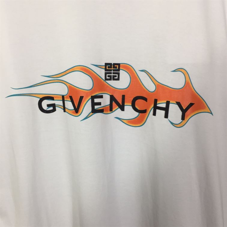 GIVENCHY FLAMES PRINTED T-SHIRT IN COTTON - K028