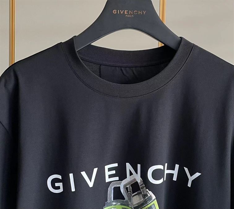 GIVENCHY LOCK COTTON T-SHIRT BLACK - K038