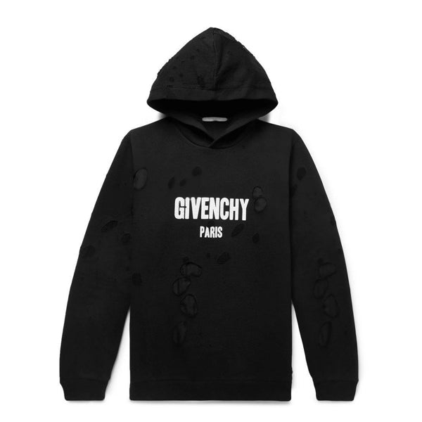 GIVENCHY PARIS DESTROYED HOODIE - AD009