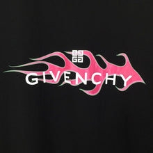 GIVENCHY PINK FLAMES T-SHIRT BLACK - K027