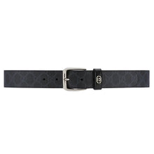 GUCCI BELT WITH INTERLOCKING G DETAIL BLACK SUPREME - AB006