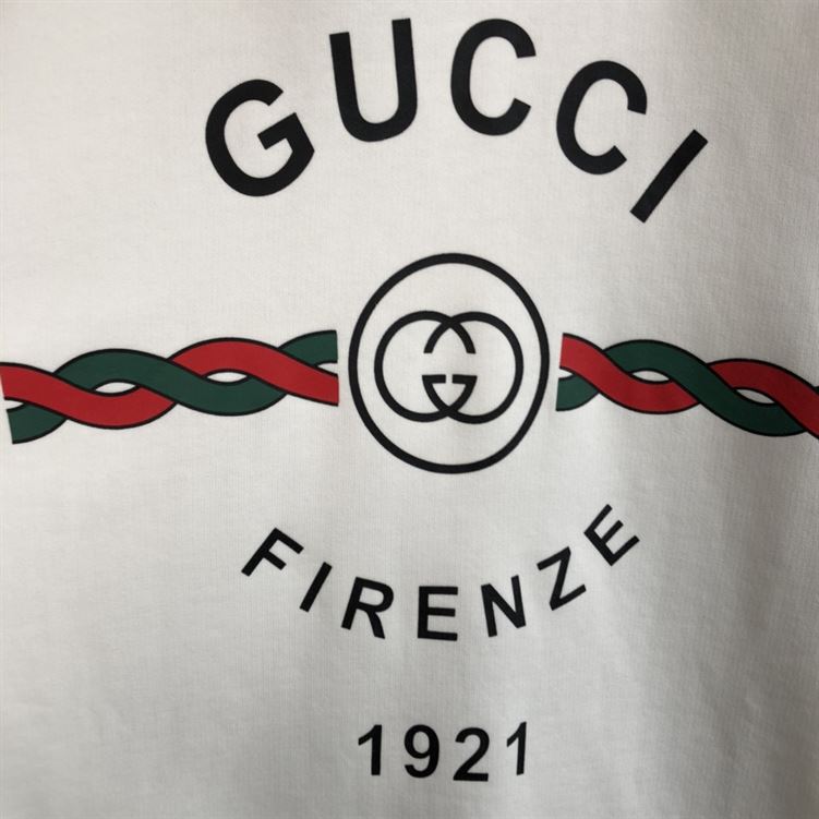 GUCCI COTTON 'GUCCI FIRENZE 1921' HOODED SWEATSHIRT - H033