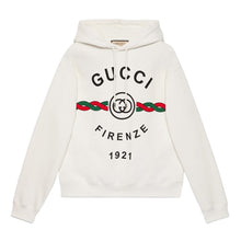 GUCCI COTTON 'GUCCI FIRENZE 1921' HOODED SWEATSHIRT - H033