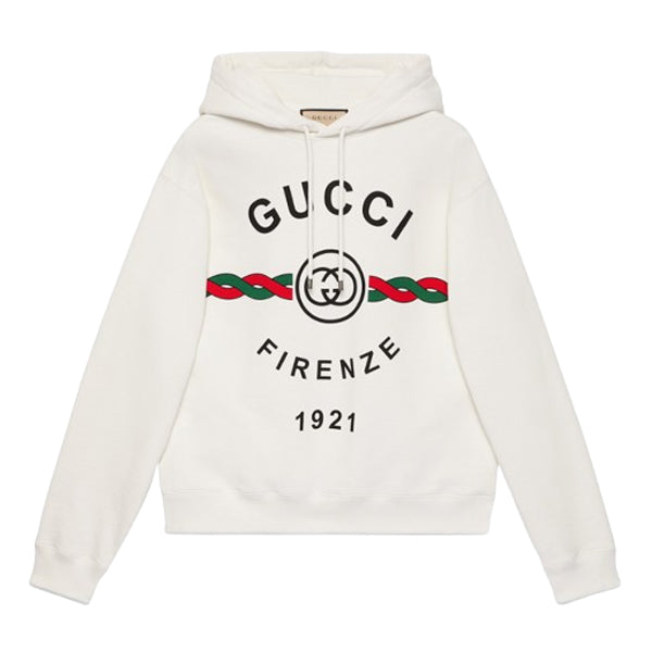 GUCCI COTTON 'GUCCI FIRENZE 1921' HOODED SWEATSHIRT - H033