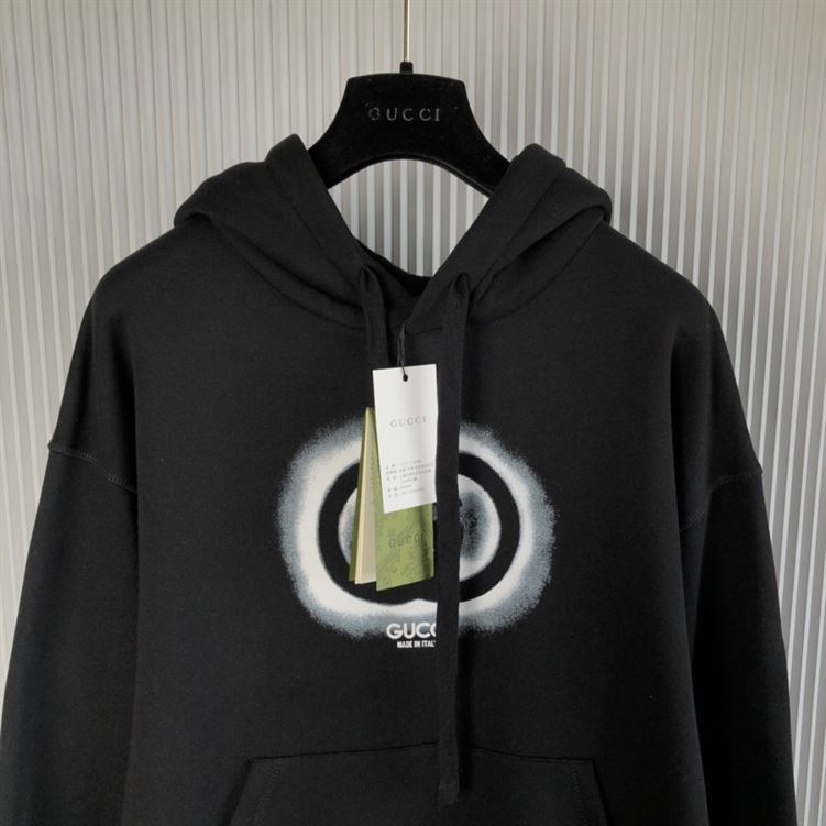 GUCCI COTTON JERSEY HOODED SWEATSHIRT - H006