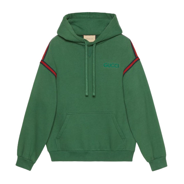 GUCCI COTTON JERSEY HOODED SWEATSHIRT - H010