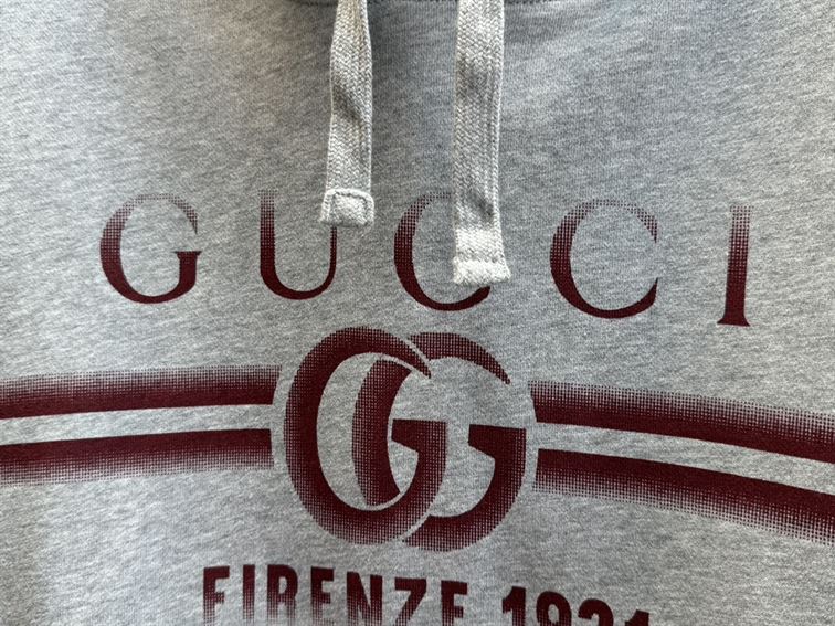 GUCCI COTTON JERSEY HOODED SWEATSHIRT - H021