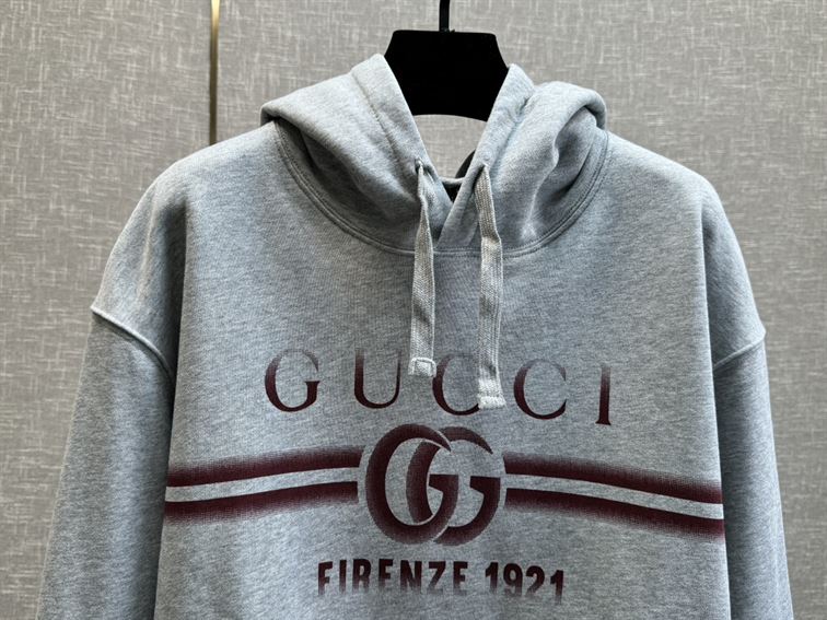 GUCCI COTTON JERSEY HOODED SWEATSHIRT - H021