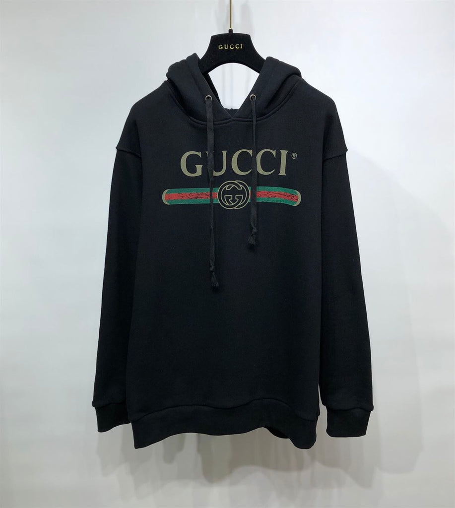 GUCCI COTTON JERSEY HOODED SWEATSHIRT - H028