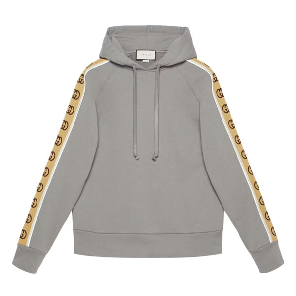 GUCCI COTTON JERSEY HOODED SWEATSHIRT - H032