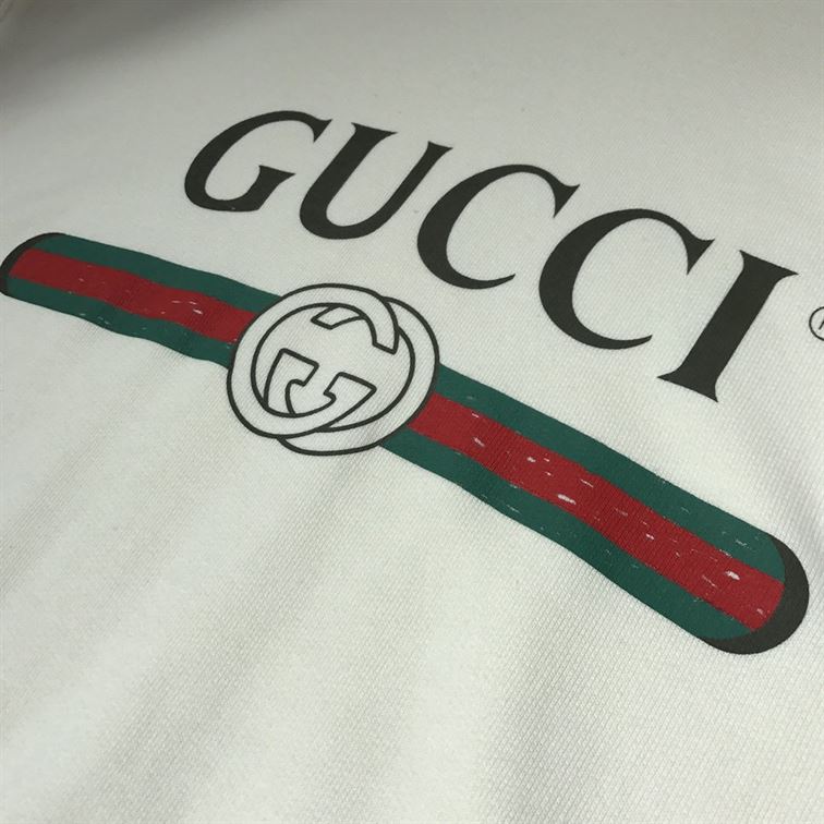 GUCCI COTTON JERSEY HOODED SWEATSHIRT - H034