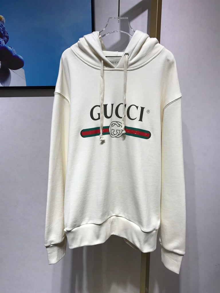 GUCCI COTTON JERSEY HOODED SWEATSHIRT - H034