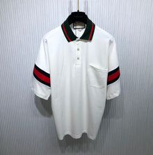 GUCCI COTTON JERSEY POLO WITH WEB - X054