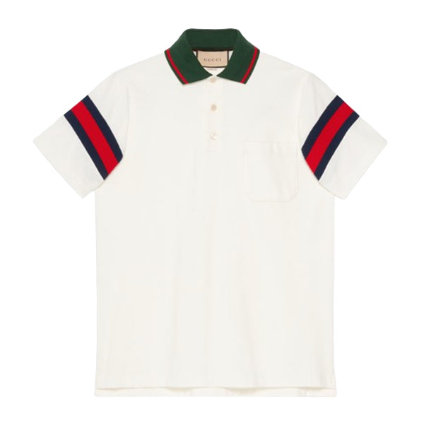 GUCCI COTTON JERSEY POLO WITH WEB - X054