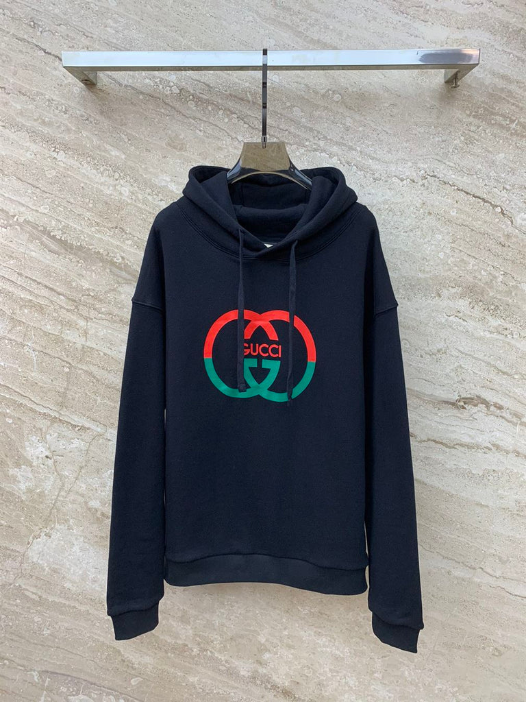 GUCCI COTTON JERSEY PRINTED HOODED SWEATSHIRT - H012