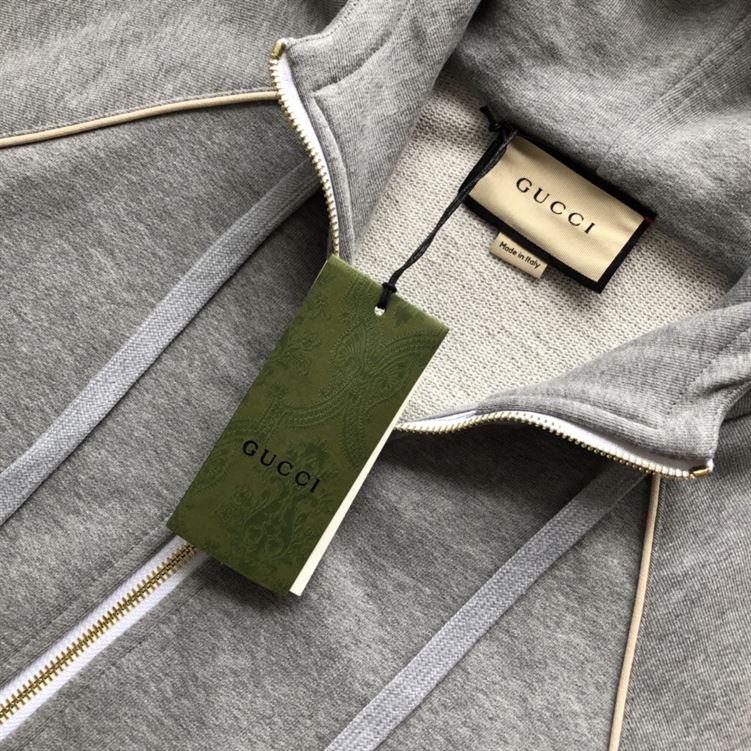 GUCCI COTTON JERSEY SWEATSHIRT WITH WEB - H004